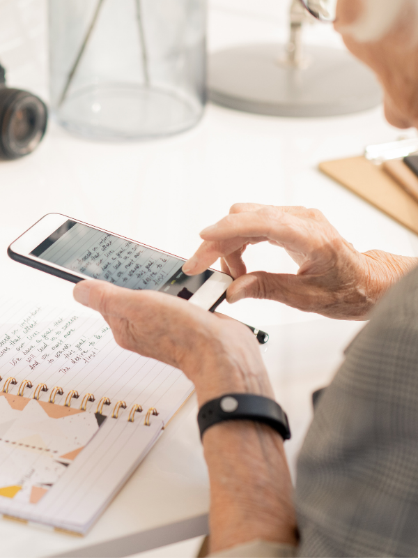 Photographing handwritten notes with a smartphone